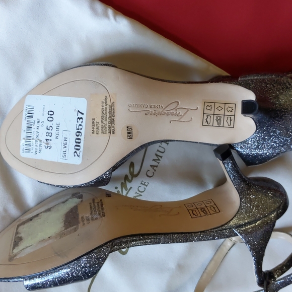 Vince Camuto Imagine Silver Sparkle Heels - Picture 4 of 6